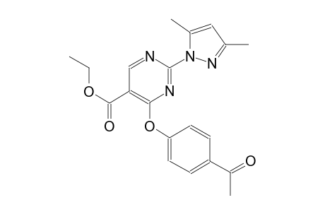 ethyl 4-(4-acetylphenoxy)-2-(3,5-dimethyl-1H-pyrazol-1-yl)-5-pyrimidinecarboxylate