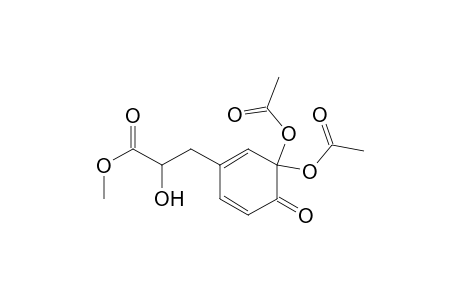 1,5-Cyclohexadiene-1-propanoic acid, 3,3-bis(acetyloxy)-.alpha.-hydroxy-4-oxo-, methyl ester, (.+-.)-