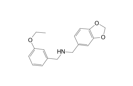 (2H-1,3-benzodioxol-5-ylmethyl)[(3-ethoxyphenyl)methyl]amine