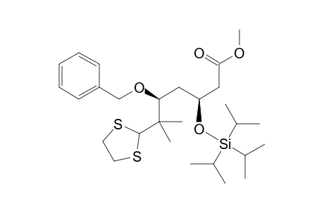 (3S,5S)-5-Benzyloxy-6-([1,3]dithiolan-2-yl)-6-methyl-3-triisopropylsilyloxyheptanoic acid methyl ester