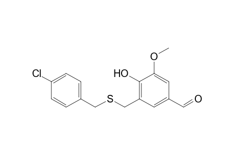 2-Methoxy-4-formyl-6-(4-chlorobenzylthiomethyl)phenol