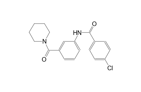 benzamide, 4-chloro-N-[3-(1-piperidinylcarbonyl)phenyl]-