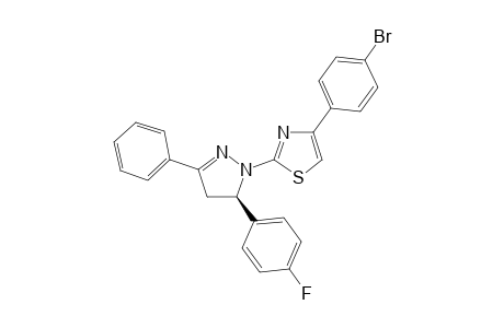 (5R)-4-(4-Bromophenyl)-2-[5-(4-fluorophenyl)-3-phenyl-4,5-dihydropyrazol-1-yl]thiazole