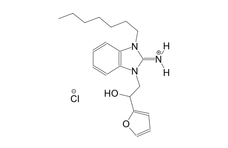 1-[2-(2-furyl)-2-hydroxyethyl]-3-heptyl-1,3-dihydro-2H-benzimidazol-2-iminium chloride