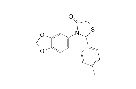 3-(Benzo[d][1,3]dioxol-5-yl)-2-(4-methylphenyl)thiazolidin-4-one
