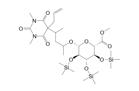 3-(5-Allyl-1,3-dimethyl-2,4,6-trioxohexahydro-5-pyrimidinyl)-1-methylbutyl methyl 2,3,4-tris-O-(trimethylsilyl)hexopyranosiduronate