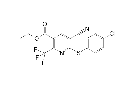 6-[(4-chlorophenyl)thio]-5-cyano-2-(trifluoromethyl)-3-pyridinecarboxylic acid ethyl ester