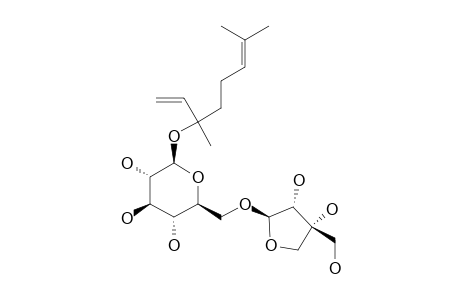 LINALYL-3-O-BETA-D-APIOFURANOSYL-(1->6)-BETA-D-GLUCOPYRANOSIDE