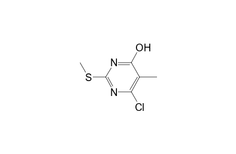 6-Chloro-5-methyl-2-(methylthio)-4-pyrimidinol