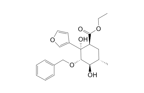 Ethyl (1SR,2SR,3SR,4RS,5SR)-3-(benzyloxy)-2,4-dihydroxy-2-(3'-furyl)-5-methylcyclohexane-1-carboxylate