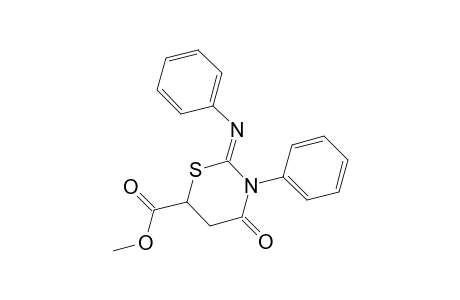 2H-1,3-Thiazine-6-carboxylic acid, tetrahydro-4-oxo-3-phenyl-2-(phenylimino)-, methyl ester