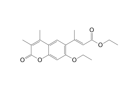 (E)-3-(7-ethoxy-2-keto-3,4-dimethyl-chromen-6-yl)but-2-enoic acid ethyl ester