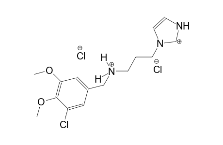 3-(3-((3-chloro-4,5-dimethoxybenzyl)ammonio)propyl)-1H-imidazol-3-ium chloride