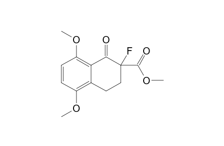 (+)-2-CARBOMETHOXY-5,8-DIMETHOXY-2-FLUORO-1-TETRALONE