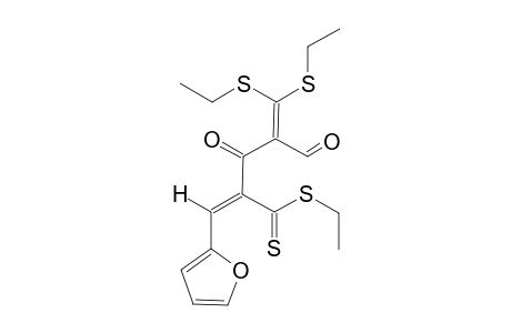 ETHYL-(4-E)-5-(2-FURYL)-3-OXO-1,1-DI-(ETHYLTHIO)-1,4-PENTADIENE-2-CARBALDEHYDE-4-DITHIOCARBOXYLATE