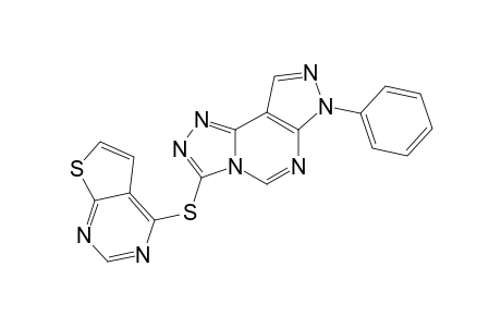 4-(7-Phenyl-7H-pyrazolo[4,3-e][1,2,4]triazolo[4,3-c]pyrimidin3-ylthio)thieno[2,3-d]pyrimidine