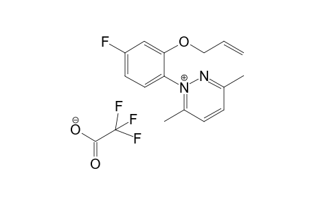 3,6-Dimethyl-1-(2-allyloxy-4-fluorophenyl)pyridazinium trifluoroacetate