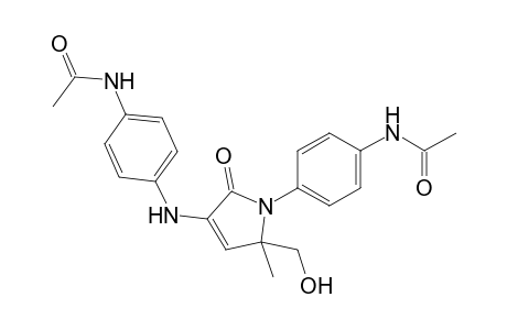 3-(4-Acetamidoanilino)-1-(4-acetamidophenyl)-5-hydroxymethyl-5-methyl-3-pyrrolin-2-one