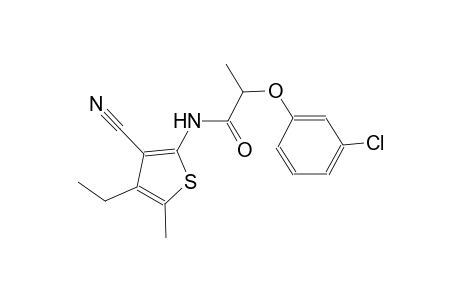 2-(3-chlorophenoxy)-N-(3-cyano-4-ethyl-5-methyl-2-thienyl)propanamide