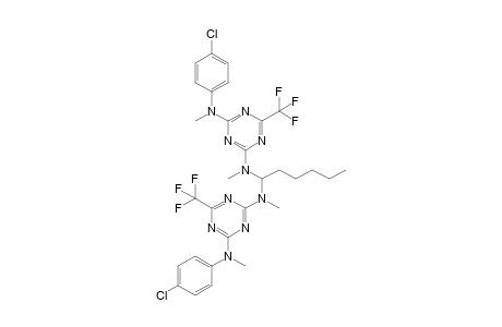 di[N-methyl-(2-(N-methyl-N-(p-chlorophenyl)amino)-4-trifluoromethyl-1,3,5-triazinyl)amino]-hexane