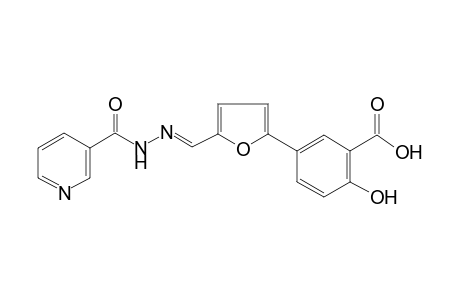 2-Hydroxy-5-(5-{[(3-pyridinylcarbonyl)hydrazono]methyl}-2-furyl)benzoic acid