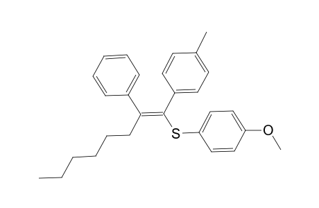 1-Methoxy-4-{[(1E)-1-(4-methylphenyl)-2-phenyloct-1-enyl]thio}benzene