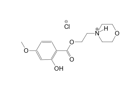 morpholinium, 4-[2-[(2-hydroxy-4-methoxybenzoyl)oxy]ethyl]-, chloride