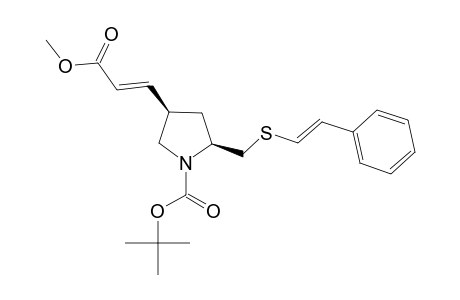 (E)-TERT.-BUTYL-(2S,4R)-4-[(E)-2-METHOXYCARBONYL-1-ETHENYL]-2-[(E)-2-PHENYL-1-ETHENYLSULFANYLMETHYL]-PYRROLIDINE-1-CARBOXYLATE;MAJOR-ISOMER