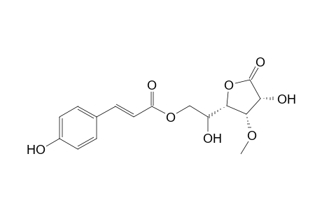 (2S)-2-Hydroxy-3-[4'-hydroxy-3'-methoxy-5'-oxotetrahydrofuran-2'-yl)ethyl-(2E)-3-(4"-hydroxyphenyl)prop-2-enoate