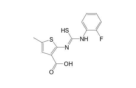 2-[(2-fluorophenyl)carbamothioylamino]-5-methyl-thiophene-3-carboxylic acid