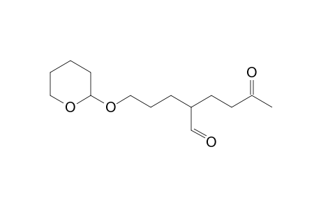 2-[3-(2-oxanyloxy)propyl]-5-oxohexanal