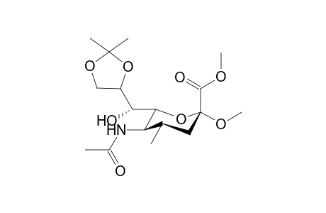 methyl [methyl 5-acetamido-3,4,5-trideoxy-4-C-methyl-8,9-O-(methylethylidene)-.beta.-D-glycero-D-talo-nonulopyranosid]onate