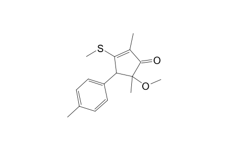 2,5-Dimethyl-5-methoxy-3-methylthio-4-(4-methylphenyl)-2-cyclopentene-1-one