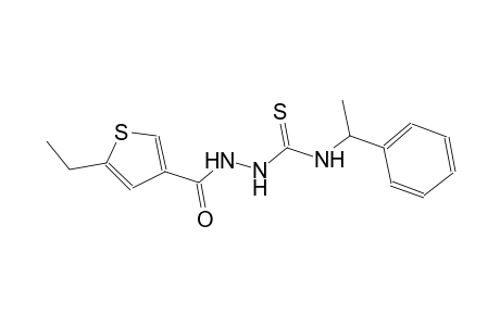 2-[(5-ethyl-3-thienyl)carbonyl]-N-(1-phenylethyl)hydrazinecarbothioamide