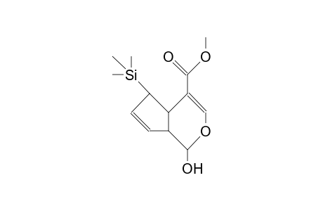 2-Hydroxy-5-methoxycarbonyl-7-trimethylsilyl-3-oxa-cis-bicyclo(4.3.0)nona-4,8-diene