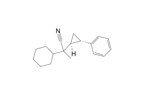 2-cyclohexyl-2-[(1S,2S)-2-phenylcyclopropyl]propanenitrile