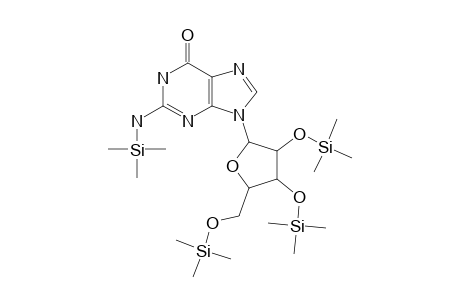 Guanosine, N-trimethylsilyl-, 2',3',5'-tris(trimethylsilyl) ether