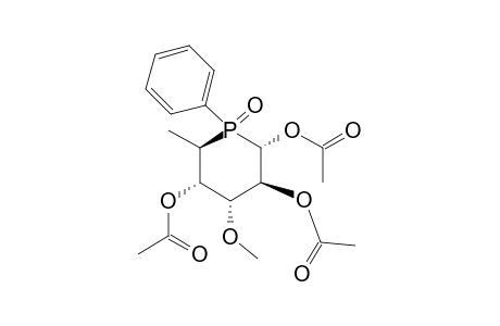 1,2,4-Tri-O-acetyl-5,6-dideoxy-3-O-methyl-5-[(S)-phenylphosphinyl]-.alpha.-D-altropyranose