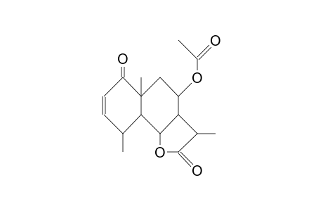 8a-Acetoxy-1-oxo-4,6,11b,5,7aH-eudesm-2-en-6,12-olide