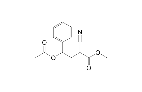 Methyl 4-acetoxy-2-cyano-4-phenylbutanoate