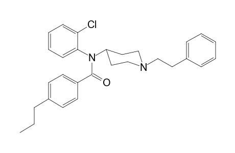 N-(2-Chlorophenyl)-4-propyl-N-[1-(2-phenylethyl)piperidin-4-yl]benzamide