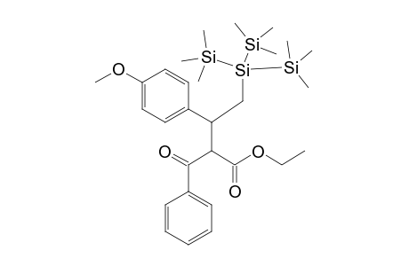 Ethyl 2-benzoyl-4-(1,1,1,3,3,3-hexamethyl-2-(trimethylsilyl)trisilan-2-yl)-3-(4-methoxyphenyl)butanoate