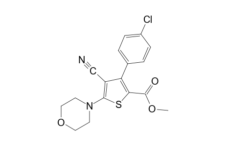 3-(p-chlorophenyl)-4-cyano-5-morpholino-2-thiophenecarboxylic acid, methyl ester