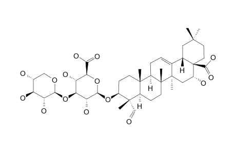 QUILLAIC-ACID-3-O-BETA-D-XYLOPYRANOSYL-(1->3)-BETA-D-GLUCURONOPYRANOSIDE