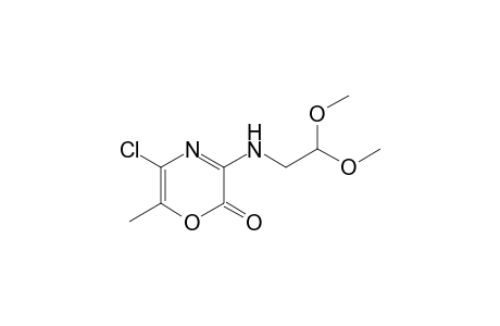 5-Chloranyl-3-(2,2-dimethoxyethylamino)-6-methyl-1,4-oxazin-2-one