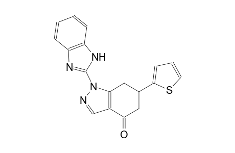 4H-indazol-4-one, 1-(1H-benzimidazol-2-yl)-1,5,6,7-tetrahydro-6-(2-thienyl)-
