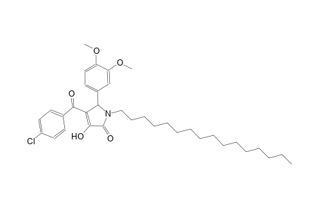 4-(4-chlorobenzoyl)-5-(3,4-dimethoxyphenyl)-1-hexadecyl-3-hydroxy-1,5-dihydro-2H-pyrrol-2-one