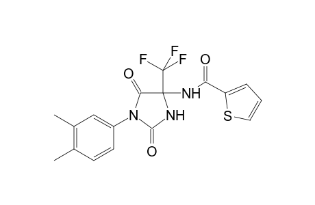 N-[1-(3,4-dimethylphenyl)-2,5-dioxo-4-(trifluoromethyl)imidazolidin-4-yl]thiophene-2-carboxamide