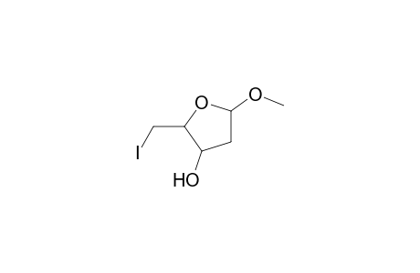 Methyl 2,5-dideoxy-5-iodo-.alpha.,.beta.-pentofuranoside