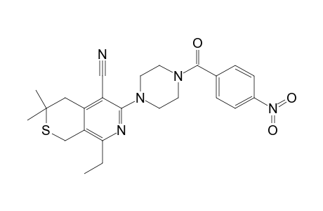8-Ethyl-3,3-dimethyl-6-[4-(4-nitrobenzoyl)piperazin-1-yl]-1,4-dihydrothiopyrano[3,4-c]pyridine-5-carbonitrile